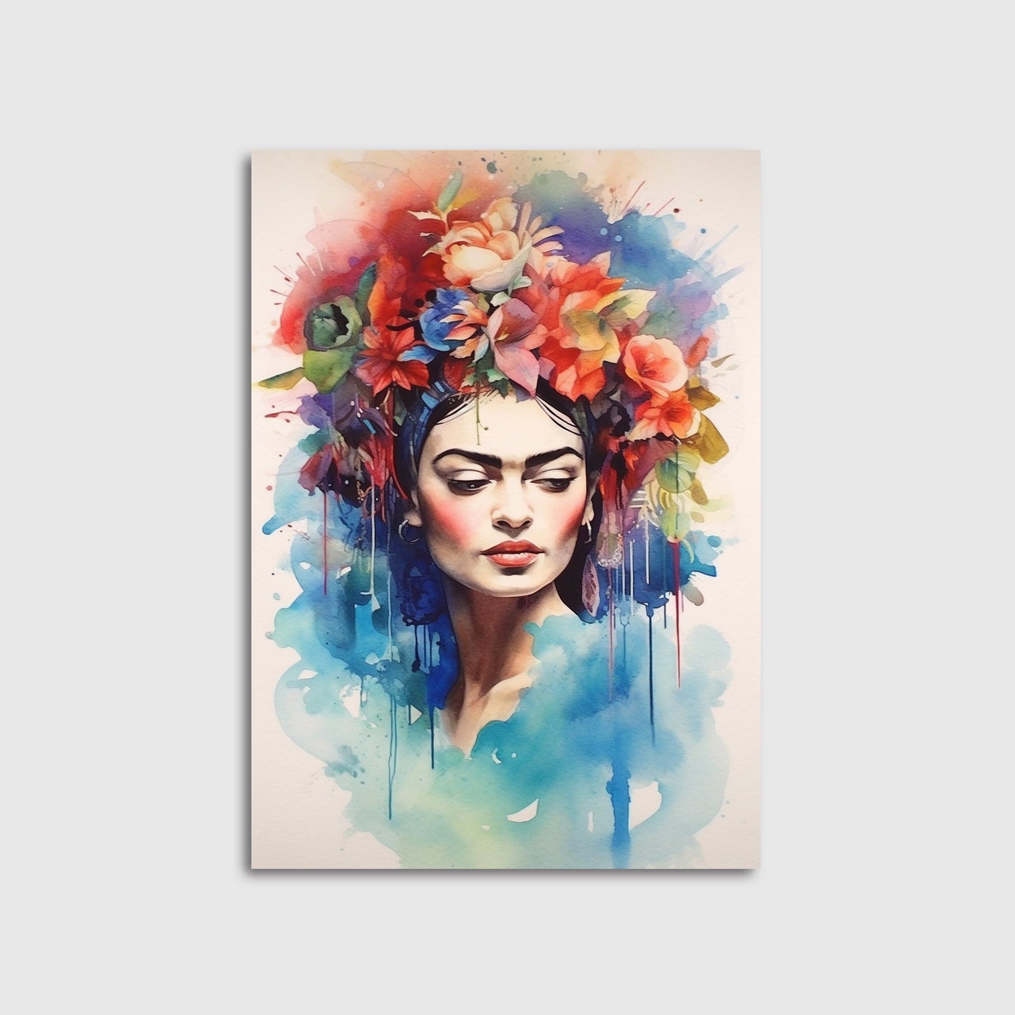 Frida Kahlo Mit Löwen Porträt Premium Wandbild Premium Pictures On Canvas And Acrylic Glass 1339